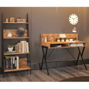 Resim Avmpark Yanke Çalışma Masası+Kitaplık Atlantik Çam 