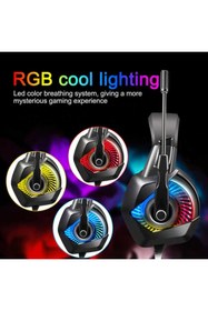 Resim Canpay Iphone Ipa Uyumlu Rgb Kafa Kulak Üstü Oyuncu Kulaklığı(xbox,ps,pc,switch,laptop,ios+android Cihazlar 