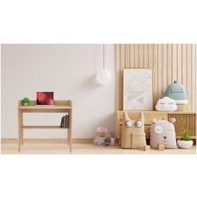 Resim Arthubo Mini Çalışma Masası Kompakt Laptop Ve Öğrenci Masası, Ahşap Görünümlü, Ergonomik Tasarım Çok Renkli 