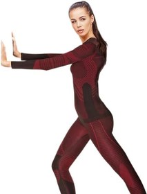 Resim Kadın Comfortable Fit Dry Uzun Kollu Dikişsiz Spor Tişört SİYAH-PEMBE L-XL 