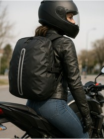 Resim CANARİS Motosiklet Kask Sırt Çantası Sünger Destekli Fermuarlı Ayarlanabilir Askılı Su Geçirmez 