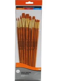 Resim Daler Rowney Simply Gold Taklon Synthetic 10Lu Fırça Seti 