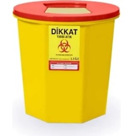 Resim Sağlıklı Kullanım Için 30 Litrelik Atık Kutusu, Kesici ve Deilici ile Birlikte, Sarı Renkli 