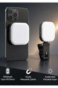 Resim Asfal Magsafe Uyumlu 3 Renkli Selfie Işığı Telefon ve Laptop Işığı Vlog Yayın ve Video İçin Mini Led Işık 