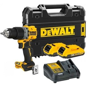 Resim Dewalt DCD805D2T 18 V 2.0 Ah Kömürsüz Çift Akülü Darbeli Matkap 