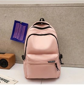 Resim Globalbloom Pembe Günlük Büyük Kapasiteli Modaya Uygun Çok Bölmeli Öğrenci Sırt Çantası Pembe 