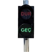 Resim İleri Trafik 200 mm Ledli Dur/Geç Sinyal Verici - Siyah 