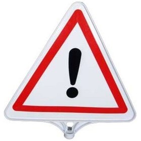 Resim FM Trafik Dikkat Uyarı Tabelası (çift Taraflı) 