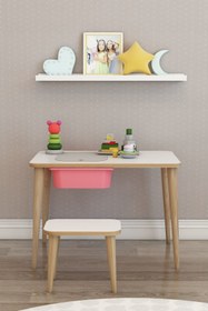 Resim moniev Çocuk Çalışma Masası Oyun Ve Etkinlik Masası Yaz Sil Tekli Masa Tabureli 