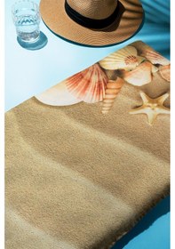 Resim Dijital Baskı Plaj Deniz Havlusu Kumsal Desenli Peştamal Hvl0031 Renkli 