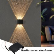 Resim PIBAOGU 4W LED Duvar Lambası, Modern İç/Dış Mekan Duvar Lambası, Su Geçirmez, ABS Reçine, 85V-265V, Kablolu, Pil Yok, Oturma Odası, Yol, Giriş, Koridor için 
