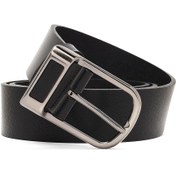 Resim Men's Black Leather Belt Derimod