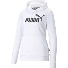 Resim Puma Ess Logo Hoodie Tr Beyaz 