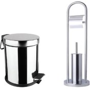 Resim Maxiflow Ayaklı Banyo Wc Set + 3 Lt Çöp Kovası Banyo Seti 