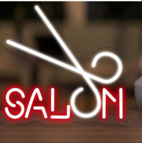 Resim Berber Kuaför Salon Led Işıklı Duvar Tablo 