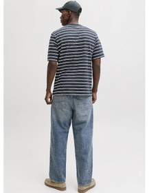 Resim Jack & Jones Jornorrebro Strıpe Tee Ss Cn Ln Lacivert 