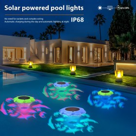Resim 1 Güneş Enerjili Akıllı Havuz Lambası, Renk Değiştiren LED Ekran - Tatil Havuz Partileri İçin İdeal, Tüm Mevsimler İçin Dış Mekan Yüzme Havuzu Aydınlatması, Otomatik Açma/Kapama, Derecelendirme, Canlı Su Dekoru, Güneş Havuz Lambaları, Havuz Kenarı Atmosferi, Renkli Havuz Lambaları, Güneş Enerjisi Verimli 