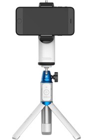 Resim Genel Markalar VK-2W Mobil Gimbal + Çok Fonksiyonlu Masa Üstü Tripod Seti (Beyaz) 
