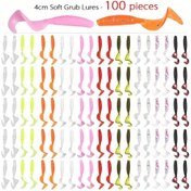 Resim 100 adet 4cm Yumuşak Yem Balıkçılık Yemleri - Gerçekçi Wobbler Solucan Moggot Grub Yemleri ile 6 Renk Çeşidi (Pembe, Turuncu, Sarı, Yeşil, Mavi, Mor) Deniz Swimbait, Kerevit, Karp Balıkçılık Aksesuarları, Wobbler Yemleri, Gerçekçi Balık Yemleri, Yumuşak Dokulu Yem 