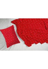 Resim Lüks Ranforce Kumaşından Tek Kişilik Nevresim Seti %100 Pamuk / 63 Tel Kırmızı 