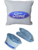 Resim Caisya Butik Ford Baskılı Battaniyeli Opsiyonel Yastık 