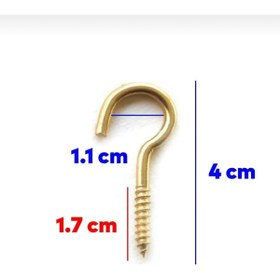 Resim Beşel Metal Vidalı Piton Gerdirme Kancalı Avize Asma Kiti 18x60 mm (10 Adet) 