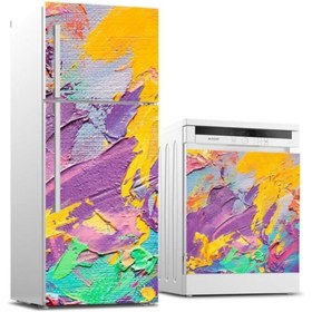 Resim Jasmin2020 Buzdolabı Ve Bulaşık Makinası Beyaz Eşya Sticker Kaplama Fırça Darbesi 