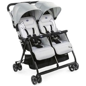 Resim Chicco Ohlala Twin İkiz Bebek Arabası Silver Silver 