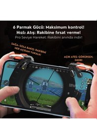 Resim Coofbe Profesyonel Yüksek Hassasiyetli Telefon Tetik Mobil Oyun Tetik Aparatı 4 Buton Nişan Ve Tetik Tuşu 