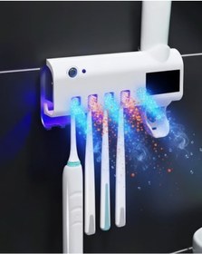 Resim Uv Sterilizasyonlu Duvara Monte Otomatik Diş Fırçası Tutucu Renkli 