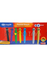 Resim Kids Mode Yağlı Pastel Boya Altıgen 12+2 Renk Dkpb100 