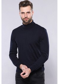 Resim Balıkçı Yaka Lacivert Triko Wessi 001 