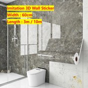 Resim 60 cm x 3 m / 10 m imitasyon 3D mermer duvar panelleri / tavan etiketleri / duvar kağıdı / zemin etiketleri, kendinden yapışkanlı tavan plakaları, diyapazonun çirkin soyulma duvarlarını kaplamak için uygun, oturma odaları, mutfak arka duvarları ve banyo dekorasyonu için. 