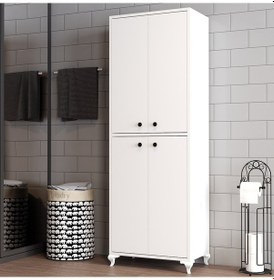 Resim Moxen Mobilya Beyaz Çok Amaçlı Dolap Bd1001Byz 