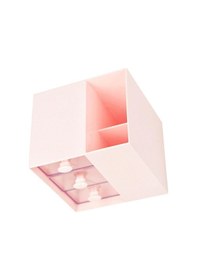 Resim Masaüstü Kalemlik Organizer 7 Bölmeli Kawaii Kapaklı Mini Çekmeceli Kalemlik - Pembe Pembe 