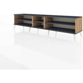 Resim Hyperion Tv Ünitesi 3 Raflı 220x44x51 Çam-antrasit Antrasıt/antrasıt - Atlas Çam 