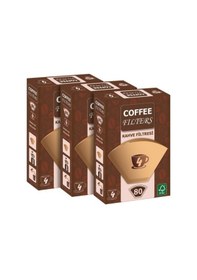 Resim Coffee Filters Kahve Filtresi 4 Numara 3 x 80'li 