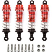 Resim Samdoo Wltoys 1/14 144001 İçin Alüminyum Metal Tıkanıklık Damperleri - Kırmızı, 4 Adet Set 