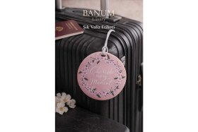 Resim Banum Luxury Özel Tasarım Valiz Etiketi Yuvarlak ,,cherish Every Moment,, 