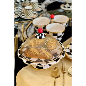 Resim Arter Home Damalı Siyah Küçük Boy Kek Standı 