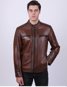 Resim New Zaya Leather Erkek Açık Kahverengi Hakiki Deri Ceket (466900121) Karamel 