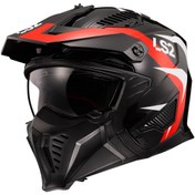 Resim Ls2 Drıfter Trıalıty Kırmızı Kask 