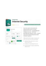 Resim Kaspersky Internet Security Virüs Programı 2022 4 Kullanıcı 1 Yıl 