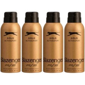 Resim Slazenger Active Sport Gold Deo 150 ml - Erkek Deodorantı X 4 Adet 