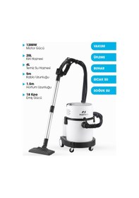 Resim Pirantech RLZ-208 4'ü 1 Arada 2400 W Buharlı Temizlik Robotu 