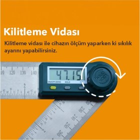 Resim Normadia Dijital Açı Ölçer 360° Dönebilme Özelliği ile Hassas Ölçüm 