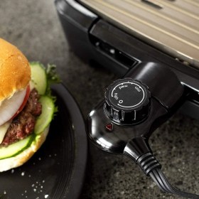 Resim George Foreman Dumansız Kapalı Açık Barbekü Izgarası Çıkarılabilir Tabaklar - 25850-56 