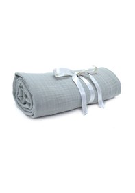 Resim Ezh Pamuklu 4 Kat Müslin Bebek Battaniyesi 120 X 110 Cm Buz Mavisi 