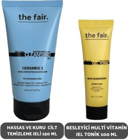 Resim The Fair Hassas ve Kuru Ciltler için Temizleme Jeli 150 ML + Besleyici Multi Vitamin Jel Tonik 100 ML 