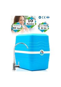 Resim WaterMelon Wm21 Premium 5+5 Ultramineral 8 Litre Metal Tanklı 10 Aşamalı Pompalı Süper Sarım Membranlı Su Arıtma Cihazı 